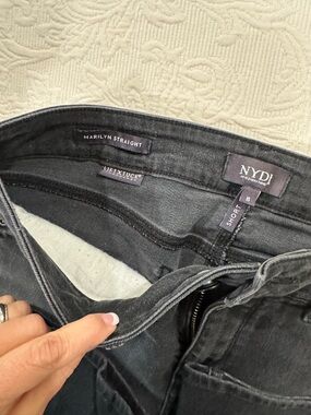 NYDJ Marilyn Straight Black Jeans